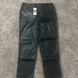 Joie Black Faux Leather Trousers